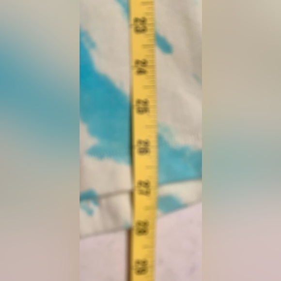 VICTORIA'S SECRET PINK YELLOW TEAL TIE DYE VARSITY CREW PULLOVER SWEATSHIRT - XS - Picture 8 of 8